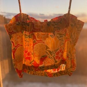Velvet by Graham & Spencer Floral Tank Top Crop NWT - XS - adjustable straps